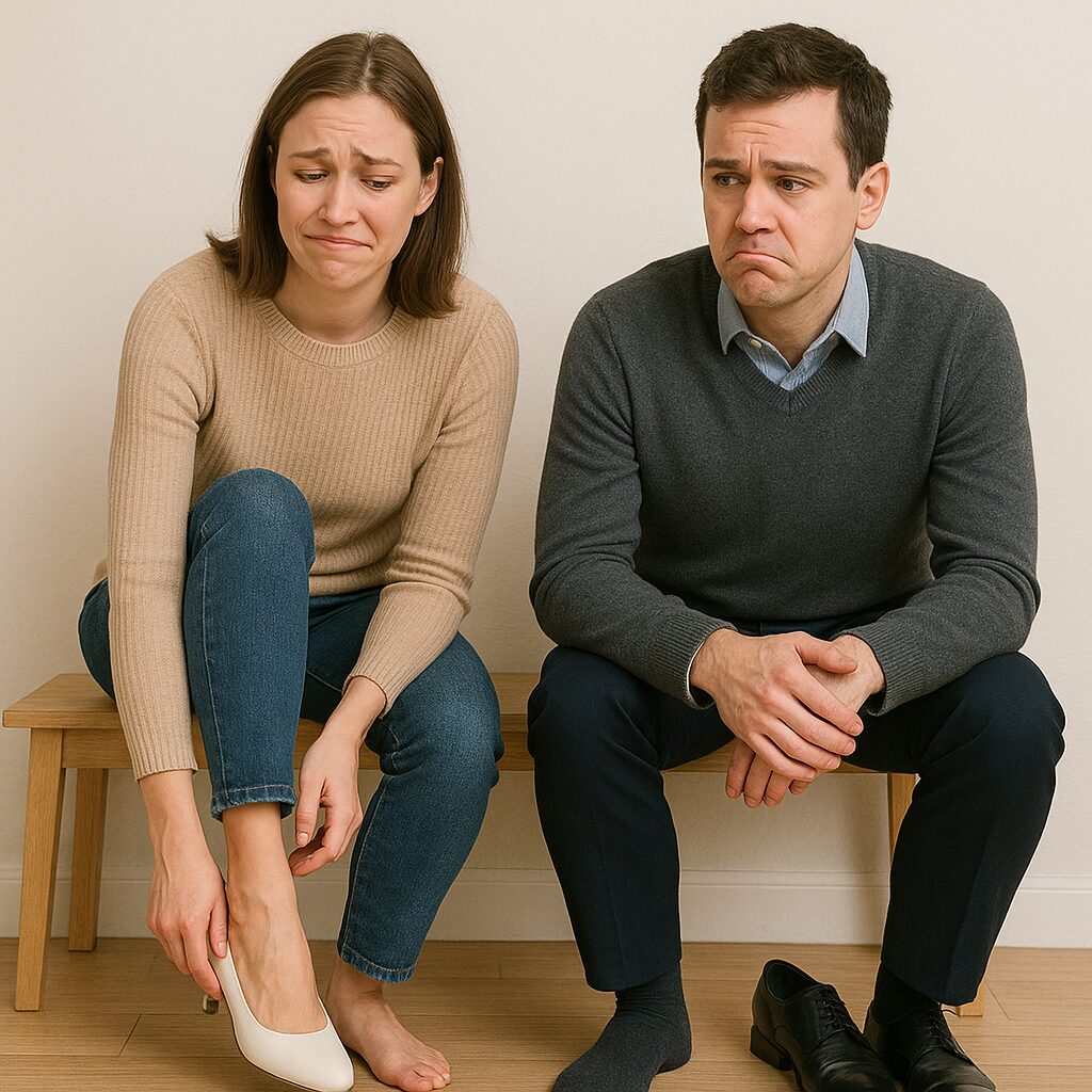 靴を脱ぐのが恥ずかしいと感じる男女